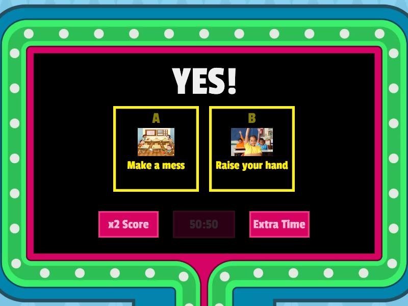 CLASSROOM RULES - Gameshow quiz