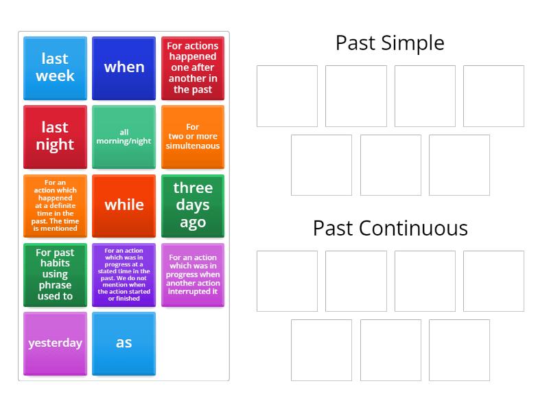 past-simple-past-continuous-group-sort