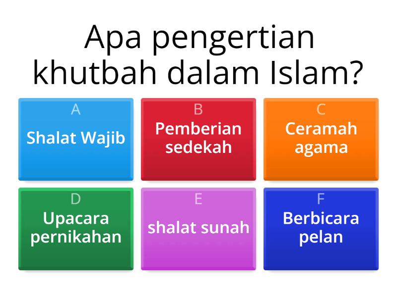 Khutbah, Tabligh, Dan Dakwah - Quiz