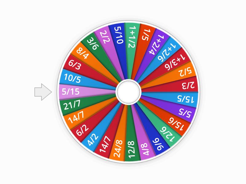 Ruleta de fracciones - Random wheel