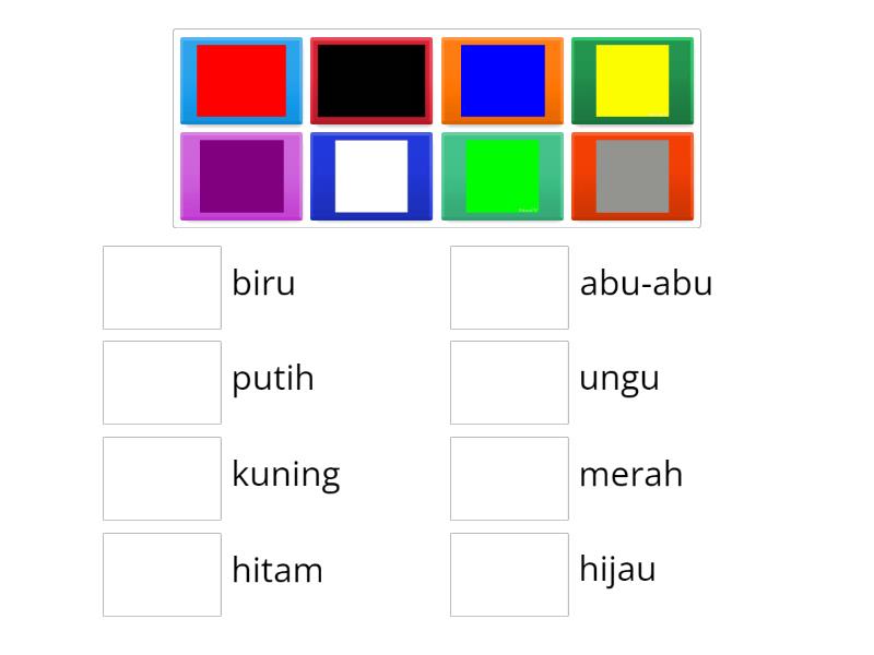Tebak Warna Sesuai Dengan Kata Permainan Pencocokan
