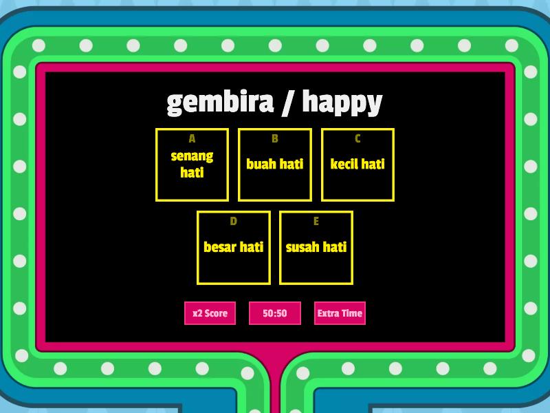 Simpulan bahasa (hati) - Gameshow quiz