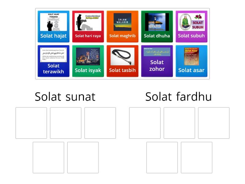 Latihan Feqah Tahun 4 Bab Solat2 Sunat Group Sort