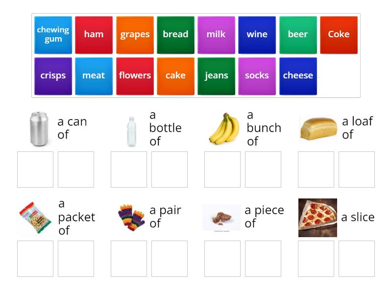 Containers and quantities - Group sort