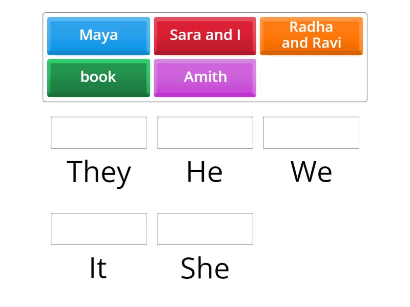 English Pronouns - Match Up