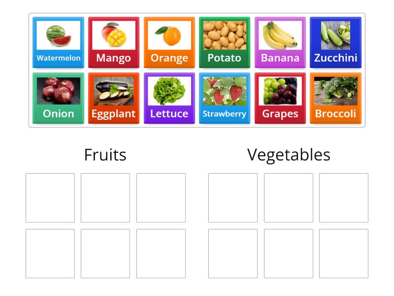 Fruits and vegetabes - Group sort