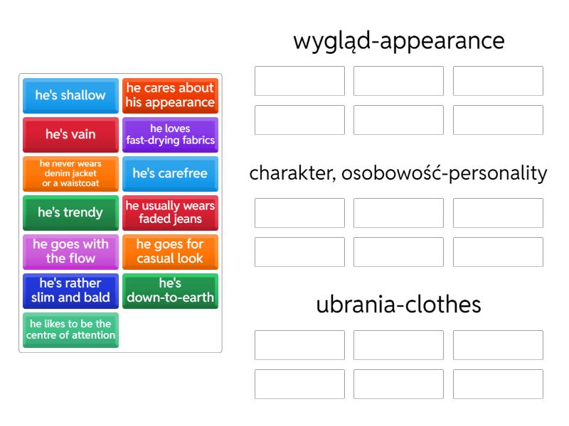focus 3 unit 1.1 - Group sort