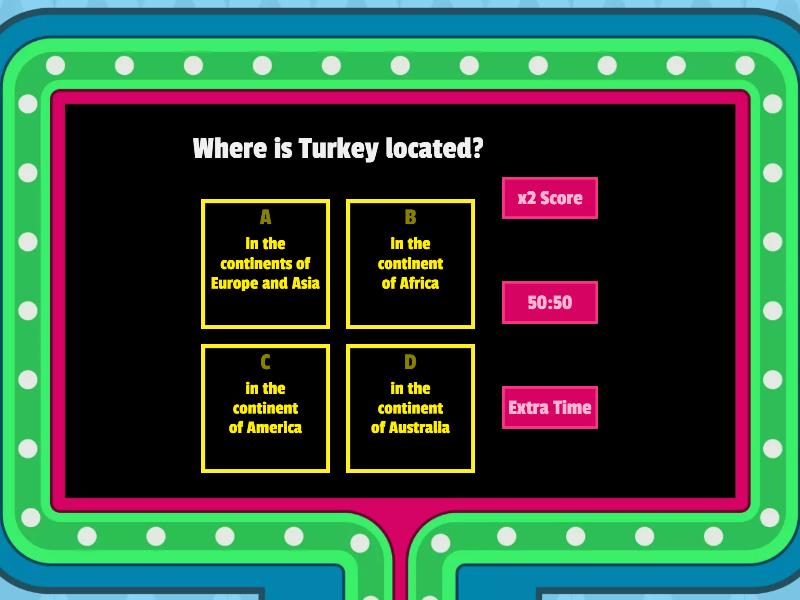 About Turkey Gameshow quiz