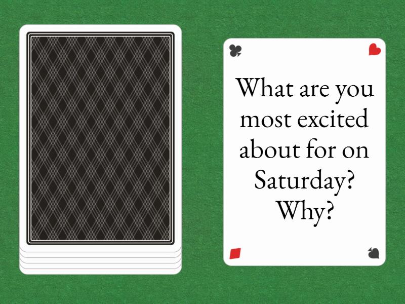 This Week And Weekend Discussion Speaking Cards