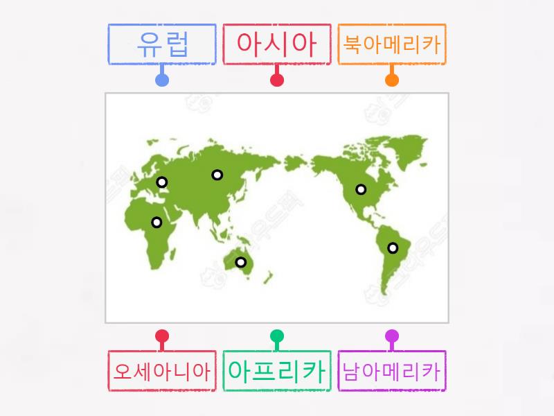 대륙 - Labelled diagram