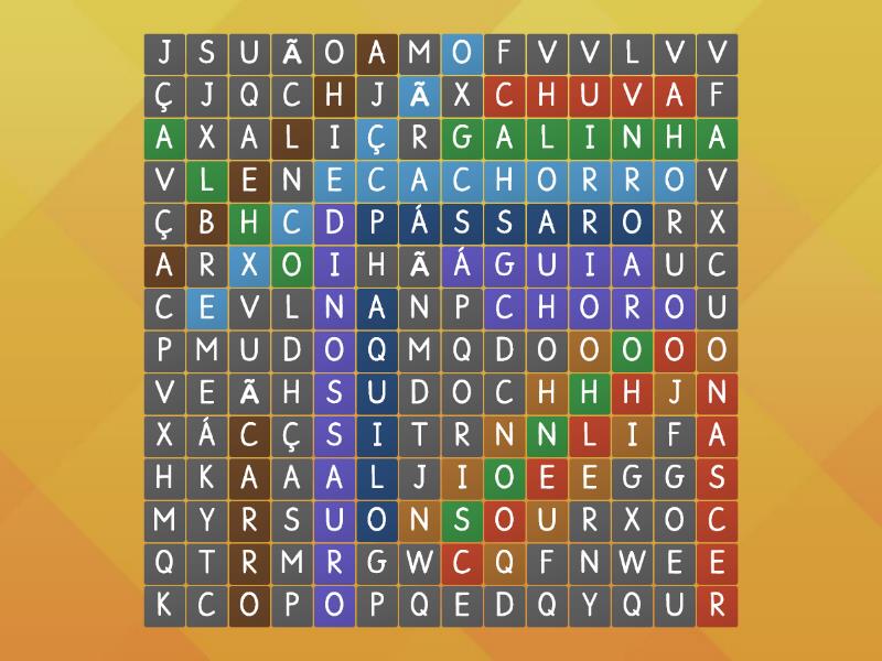 Caça Palavras Com Dígrafos - Wordsearch