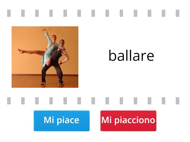 Mi Piace O Mi Piacciono True Or False