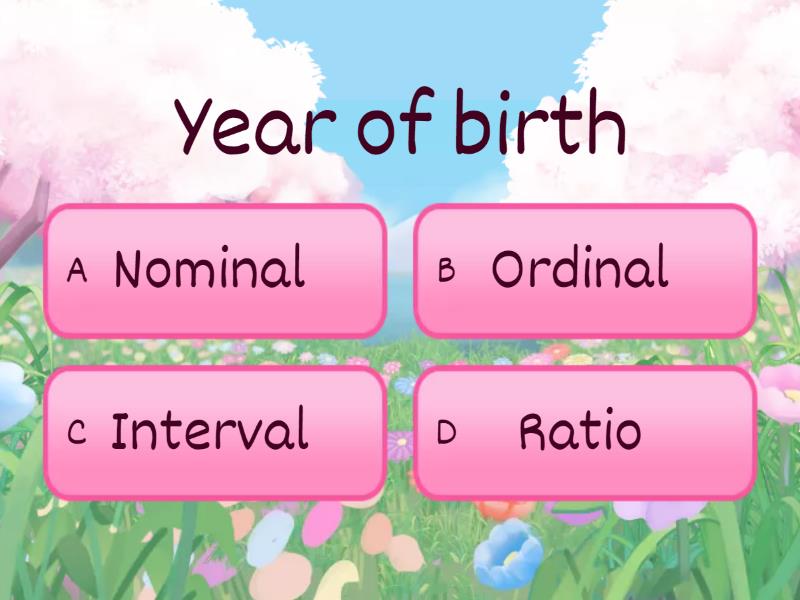 is number of siblings nominal ordinal interval or ratio