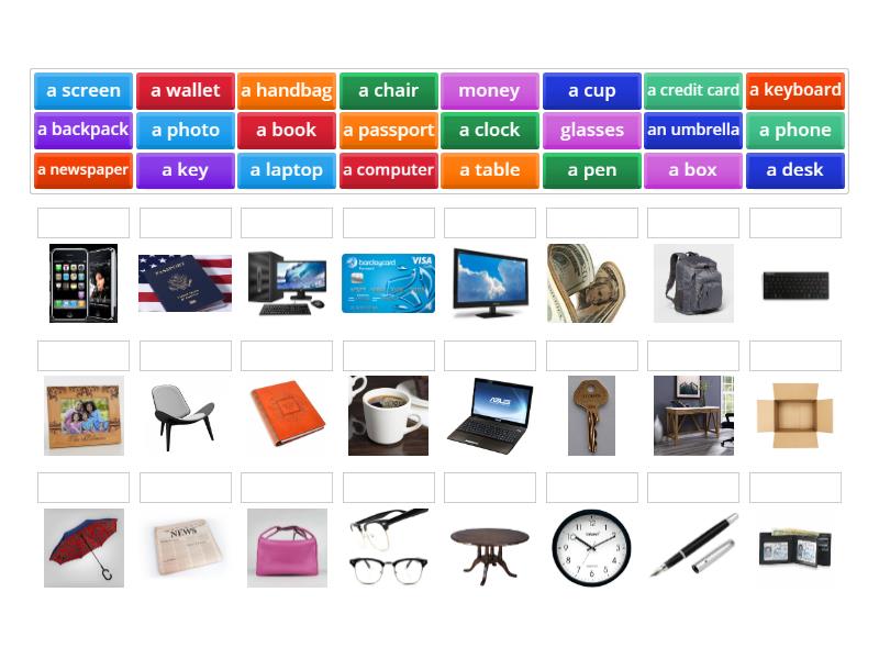 Everyday objects Roadmap A1/unit 2B - Match up