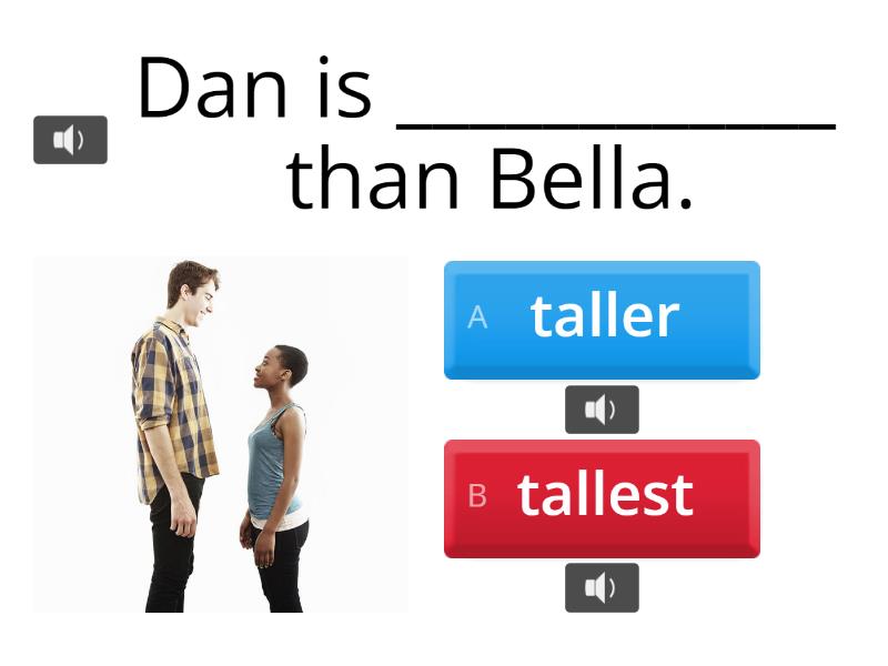 Comparative and superlative adjectives read to you Quiz