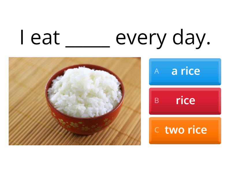 Countable And Uncountable Noun - Quiz