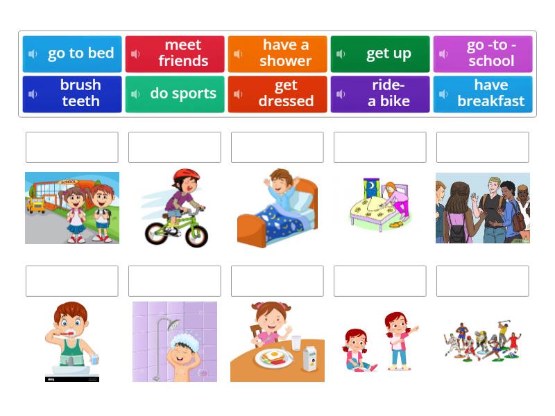 everyday activities - Match up
