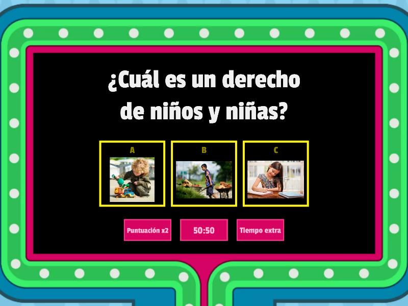 Derechos De Niños Y Niñas - Gameshow Quiz