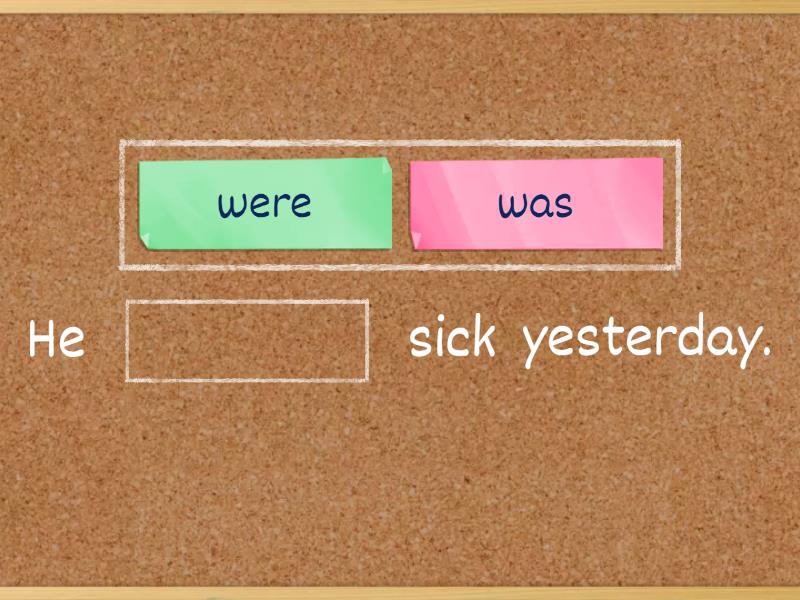 Past simple verb to be complete the sentence