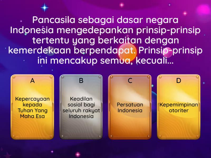 Kemerdekaan Berpendapat Sesuai Nilai-Nilai Pancasila - Quiz