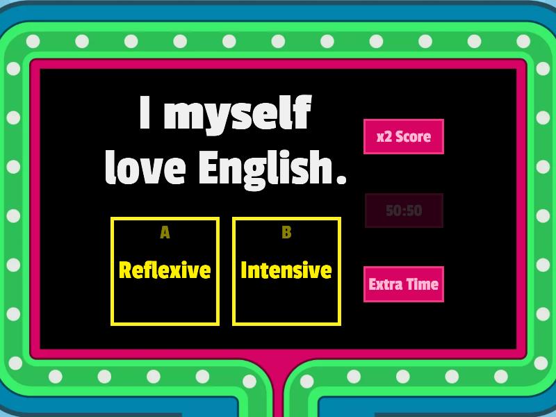 Reflexive And Intensive Pronouns - Gameshow Quiz