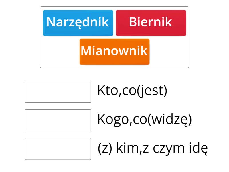 Sprawdzian Z Języka Polskiego Klasa 4 Przypadki Przypadki klasa 4 - Połącz w pary