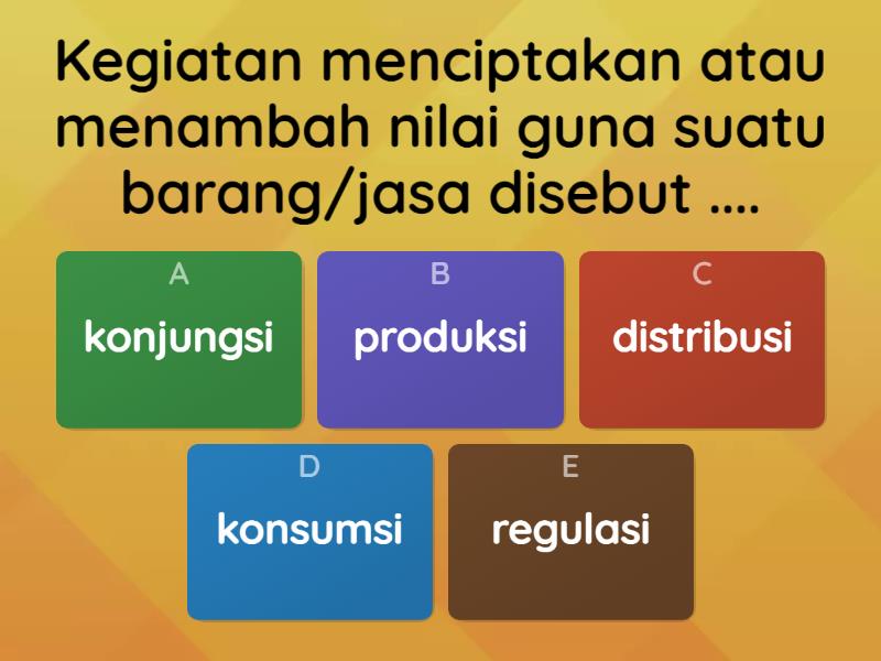 Kegiatan Ekonomi - Quiz