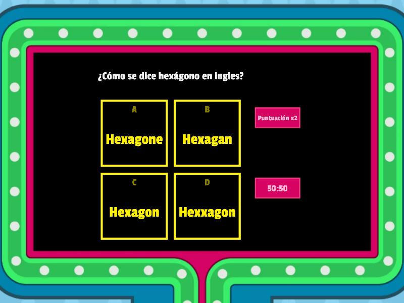 Las Figuras Geometricas en Ingles - Gameshow quiz