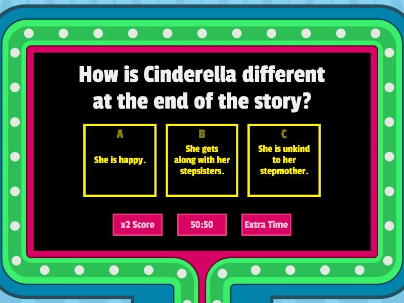 Cinderella- Comprehension Quiz - Gameshow quiz