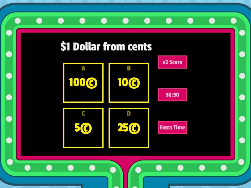 Dollar Bills - Gameshow quiz