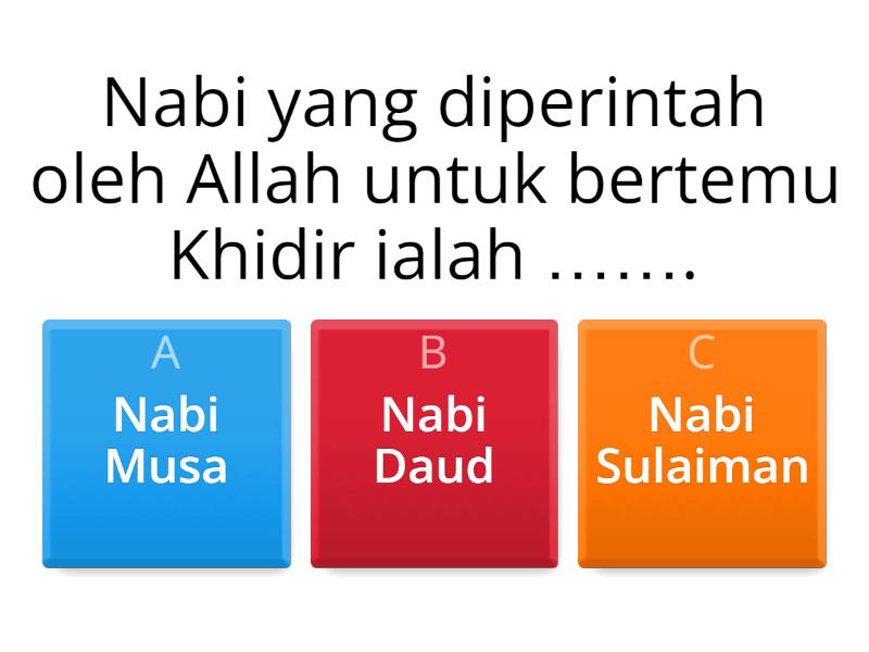 Kisah Nabi Musa AS Dan Nabi Khidir AS - Quiz