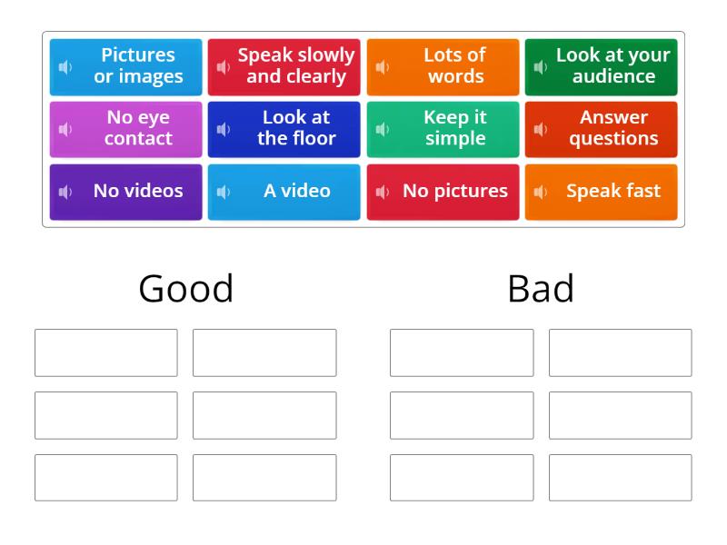 what makes a good and bad presentation