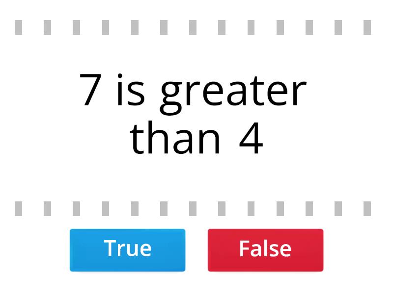 ture and false number - True or false