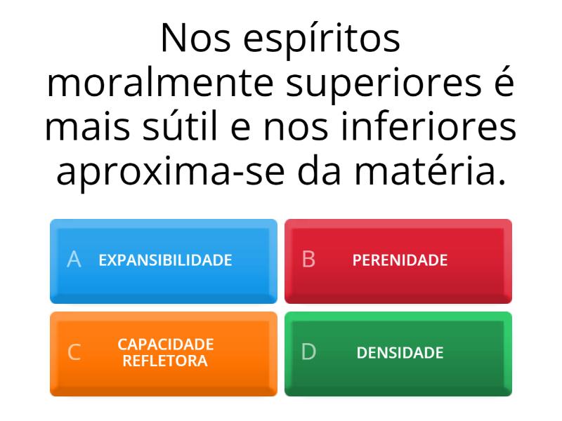 Propriedades do Perispírito - Quiz