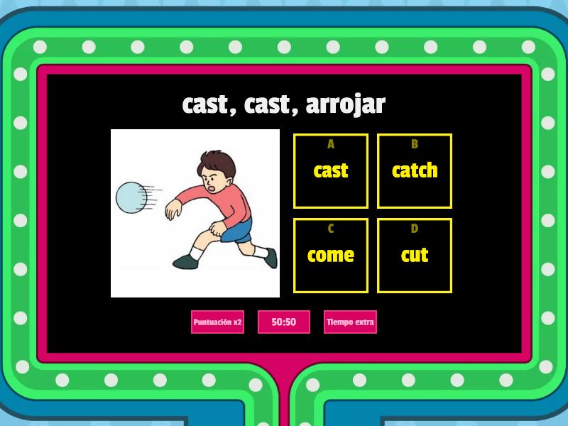 CG Irregular verbs Cast-cut - Gameshow quiz