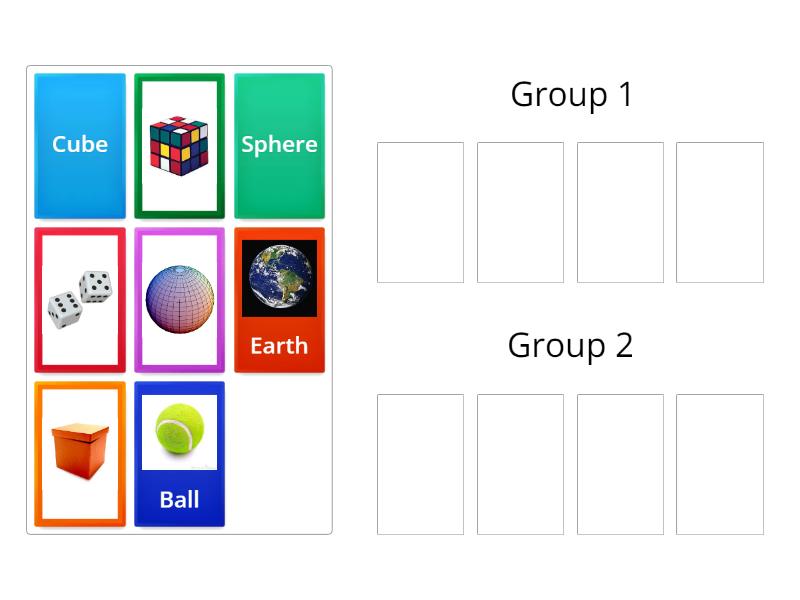 3d shapes - Group sort
