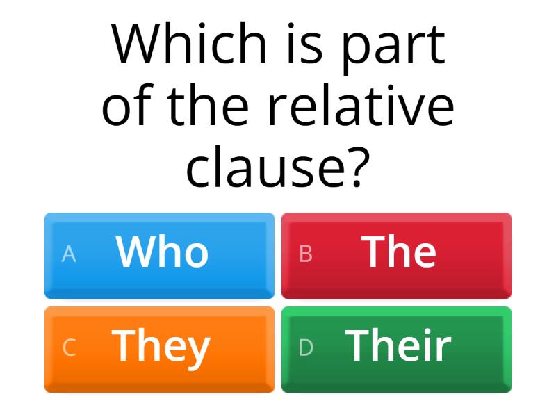 Relative Clauses - Quiz