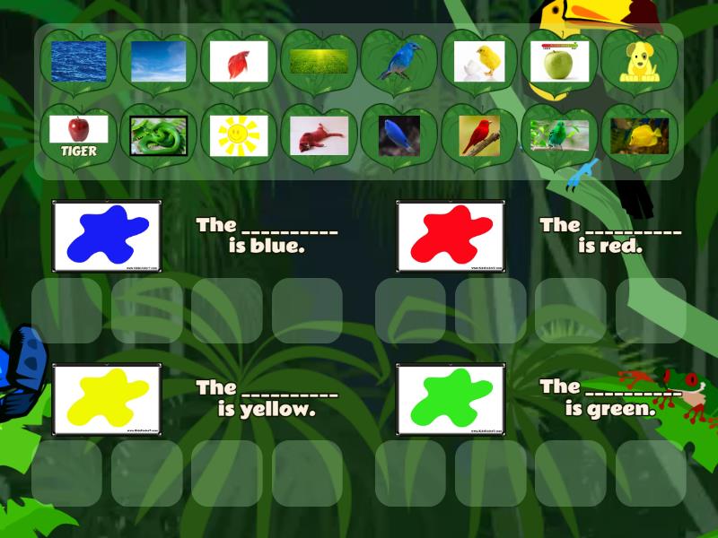 Colours vs animals - Group sort