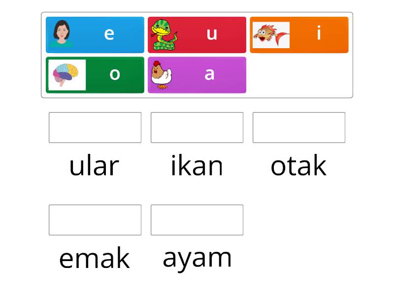 Huruf Vokal ( cikgu sham) - Match up