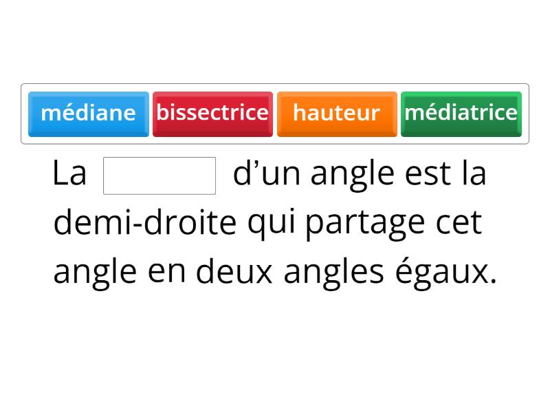 Triangles /trigonométrie - Complete the sentence