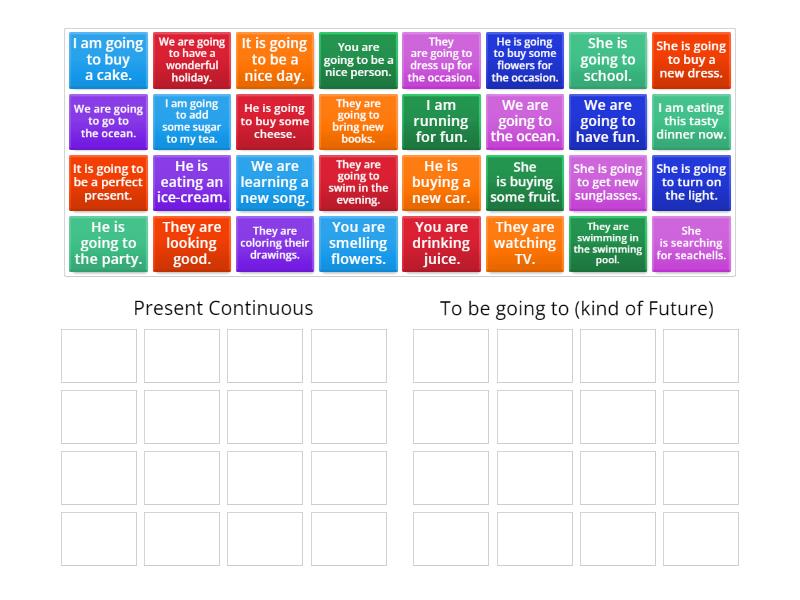 Present Continuous OR NOT? - Group sort