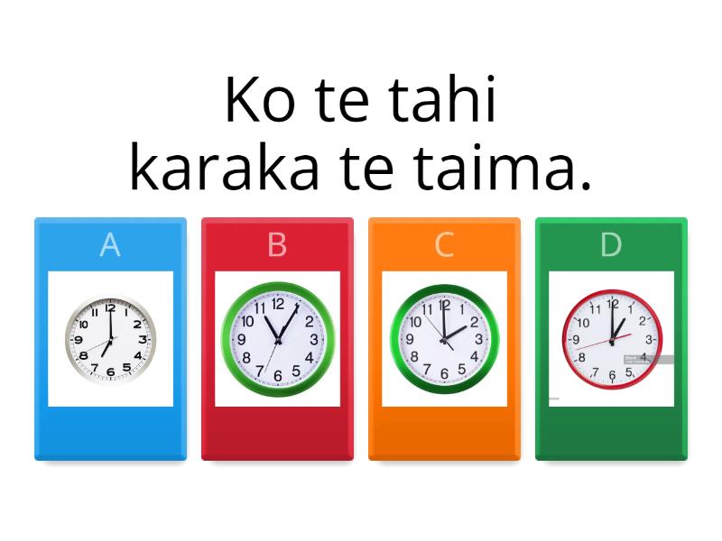 Ko Te Aha Te Taima? - Quiz