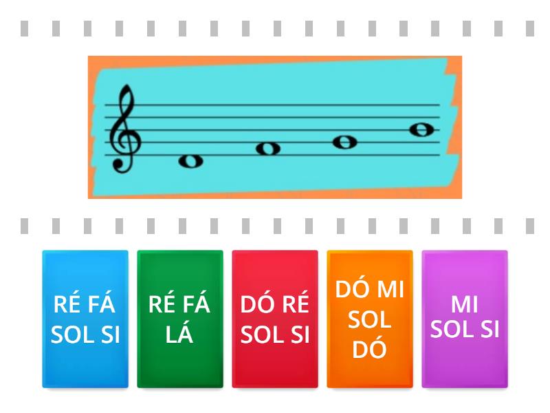 Escolha o grupo correto ( clave de sol) - Find the match