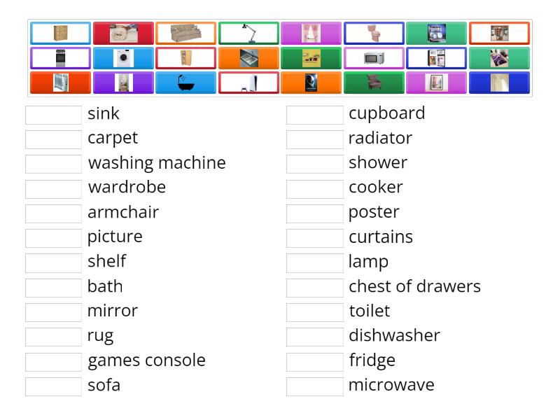 Objects and furniture - Match up