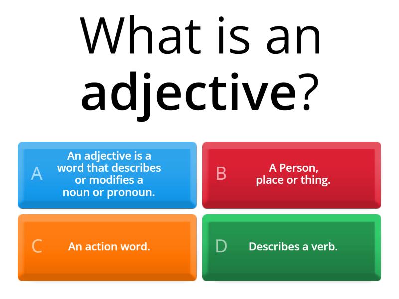 Adjective - Quiz