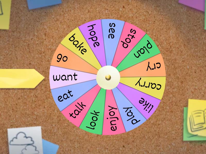 Simple Past Tense Game - Spin the wheel