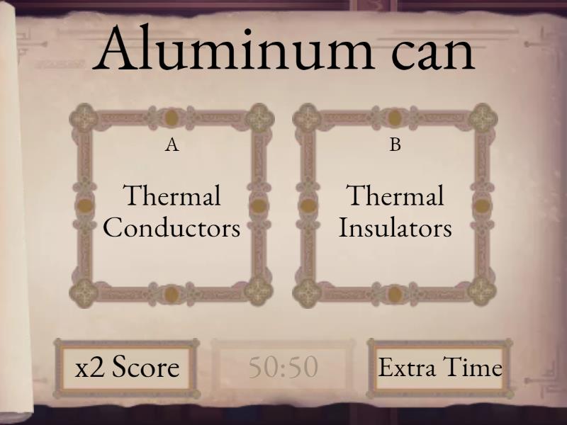 Conductors and Insulators Gameshow quiz