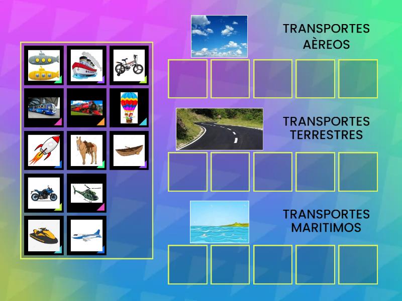 Selecciono El Medio De Transporte Al Lugar Que Corresponda Group Sort 8386