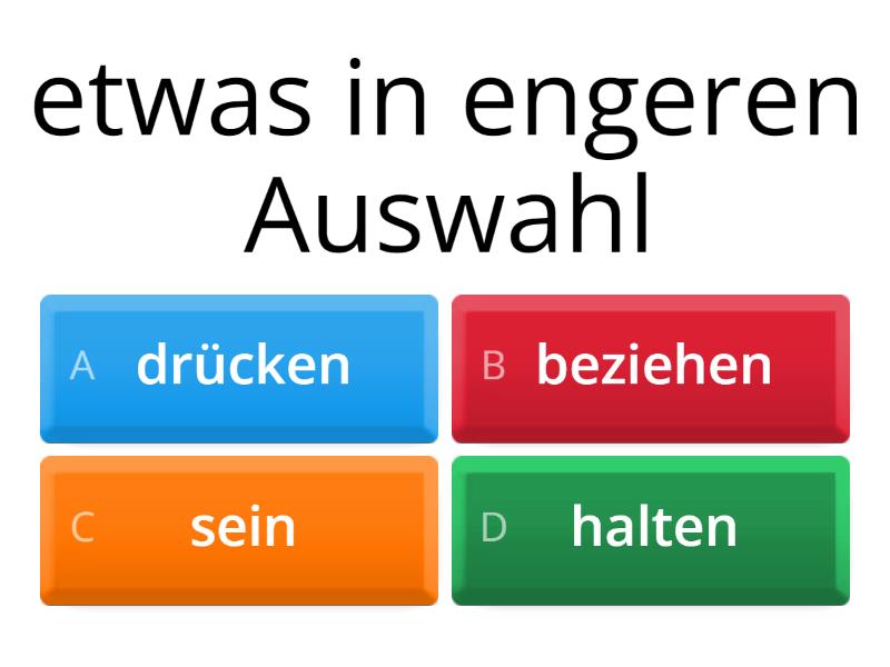 Welches Verb Passt ? - Quiz