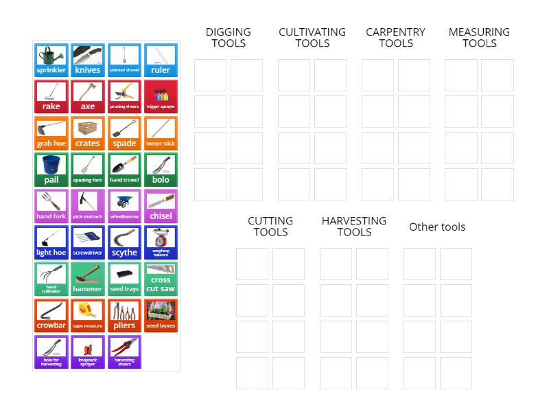 Agricultural Tools Ordenar por grupo
